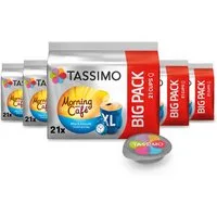 TASSIMO Kaffee Kapseln Morning Café XL Mild&Smooth T Discs 5x21 Getränke, (Packung, 5er Pack)