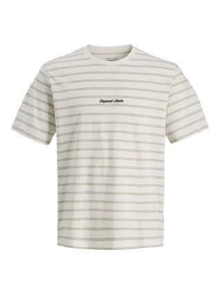 JACK&JONES - JORNORREBRO STRIPE TEE SS CN JNR Seagrass - Gr. - 152