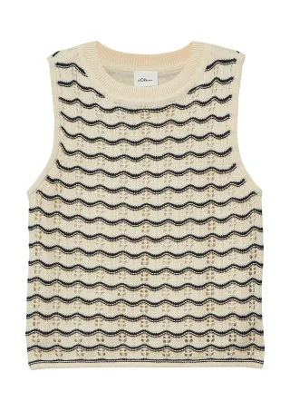 s.Oliver - Strickpullunder beige - Gr. - 140