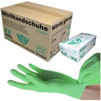 SFM ® Nitril-Handschuhe GREENLETS : puderfrei F-tex grün Einweghandschuhe Einmalhandschuhe