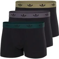 adidas Originals Trunk Comfort Flex Cotton (3er Pack) weich, elastisch, Baumwollmix, Logo-Bund, ohne Eingriff