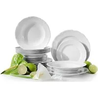 KONSIMO® Tafelservice CHODZIEZ MARIA TERESA Geschirrset, Hochwertiges Premium-Porzellan (18-tlg), 6 Personen, Porzellan, elegantes Tafelservice
