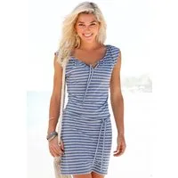 Venice Beach Jerseykleid und Streifenmuster (mit Bindegürtel) sportliches Sommerkleid, Strandkleid, Streifenkleid, Shirtkleid