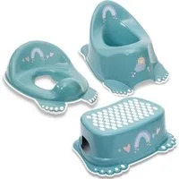 Babykajo Töpfchen, (Set, 3-tlg), Baby Topf, Toilettentrainer, Hocker - TÜV Rheinland geprüft!