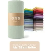 OTTO home Spannbettlaken BLACKBERRY in BASIC und PREMIUM Qualität, 100% Baumwolle, Jersey (110 g/m), Gummizug: rundum, (2 Stück), für hohe Matratzen bis 28 cm, Bettlaken, Spannbetttuch, pflegeleicht