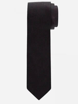 OLYMP - Krawatte Slim 6,5cm schwarz/braun