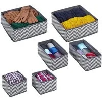 relaxdays Aufbewahrungsbox 6-tlg. Schubladen Organizer Set (Schubladen-Organizer-Set, 6 St)