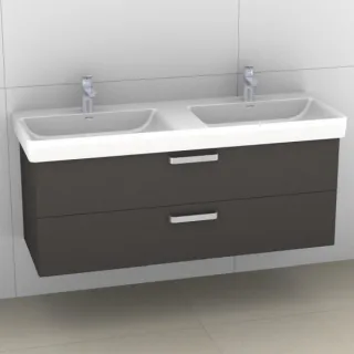 Artiqua 415 Waschtischunterschrank für Pro S 814968 Stahlgrau, 415-WU2L-L59-7142-88 415-WU2L-L59-7142-88