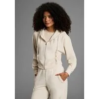 Laura Scott Kapuzensweatjacke mit Kapuze und Kordelzug, aus angerauter Sweatware, Langarm
