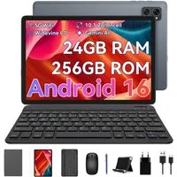 BESTTAB TABWEE Tablet 10" Android 16 Set WiFi 256GB Tablet (10", 256 GB, Android 16, Android 16, mit Stift/Maus/Tastatur, Gemini Al)