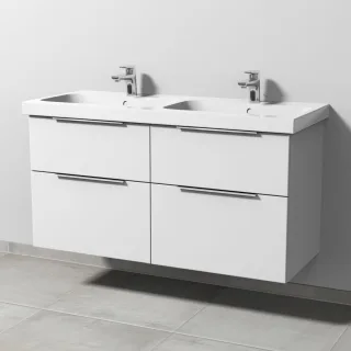 Sanipa 3way Waschtischunterbau zu Geberit iCon Light Waschtisch mit 4 Auszügen, Weiß-Soft UM57743