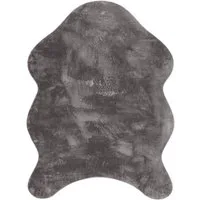 Paco Home Fellteppich Pelt 640, fellförmig, Höhe: 16 mm, Kunstfell, Uni Farben, sehr weicher Flor