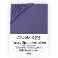 Müskaan Spannbettlaken Spannbetttuch Bettlaken Spannbetttücher Leintuch 100% Baumwolle, Jersey, Gummizug: Rundumgummizug, Matratzen Bezug bis 22cm Matratzenhöhe