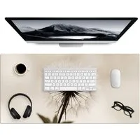 MuchoWow Gaming Mauspad Pusteblume - Minimalistisch - Weiß (1-St), Gaming Mauspad XXL, Schreibtischunterlage, Desk Mat Groß, 80x40 cm