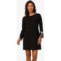 Adrianna Papell Etuikleid Long Sleeve Crepe Short Dress Elegant, zeitlos, stilvoll