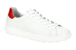 Geox U45GPA 0009B C0050 Herren Sneakers Wei?/Rot - Atmungsaktiv & Flexibel