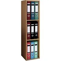 VCM Standregal Offas B. 34 x T. 30 x H. 107 cm, Offener Stauraum für Ordner, Akten und Bücher, 3 Fächer, Holzwerkstoff
