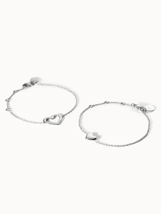 PURELEI Radiant Love Armband Set, verstellbare Länge