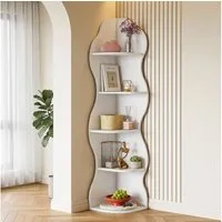Tribesigns Eckregal mit 5 Etagen, 175 cm hoher Bücherregal, Eckregal Lagerregal