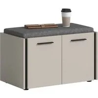 Home affaire Sitzbank RAK, Breite 75 cm, inkl. Sitzkissen, 2 Türen, 2 Einlegeböden, 4 Fächer (bietet Platz für ca. 12 Schuhe), Bank, Garderobenbank, Dielenbank, Flurbank, Kommode