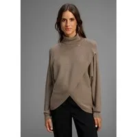 Bruno Banani Rollkragenpullover mit Wickel-Optik