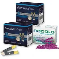 SD GLUCO NAVII Blutzucker-Teststreifen Pro, 100 Teststreifen und 100 Nodolo Lanzetten, 1-tlg.