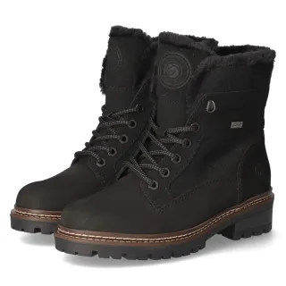 Remonte Schnürstiefeletten - Gr. 36 - Schwarz - Textil & Synthetik