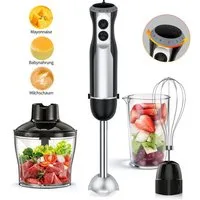 ibettertec Stabmixer Elektrischer Pürierstab mit 6 Geschwindigkeiten + Turbo, 1000 W, für die Zubereitung von Soße, Babynahrung und Suppe