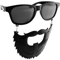 Sun Staches Kostüm Partybrille mit Vollbart, Lustige Brille mit Bart