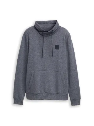 Tom Tailor - Snood Sweatshirt in Melange-Optik navy grindle structure - Gr. - XXL