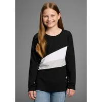 KangaROOS Langarmshirt mit coolem Colourblocking, mit Kangaroos Logo und Stickerei