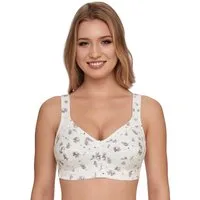 Susa Entlastungs-BH Prints genähte Cups, blickdicht, breite Träger, floraler Print, elastisch