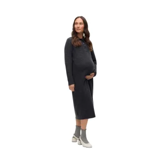 Mamalicious - "Vmmebba" Strickkleid für Damen, Umstandskleidung (Obsidianschwarz)