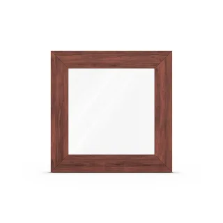 Kunststofffenster Holzoptik Braun, Mahagoni innen und außen, aluplast IDEAL® 4000 IDEAL 4000, 51x51 cm, individuell konfigurieren