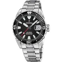 Festina Taucheruhr The Originals/Diver F20669/3, Armbanduhr,Quarzuhr,Herrenuhr,bis 20 bar wasserdicht, Edelstahlarmband