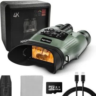 IPRee 4K Night Vision Goggles 48MP High Definition Infrared 8X Digital Zoom 5000mAh Battery Adjustable IR Levels for Out