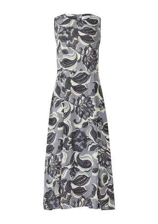 comma - Kleid blau|mehrfarbig - Gr. - 34