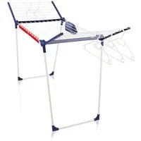 Leifheit Wäscheständer Standtrockner Pegasus 200 Solid Comfort, 20m Trockenlänge, 107cm Flügelhöhe, Kleinteilehalter