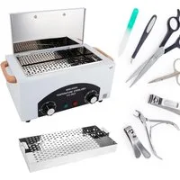 Ophy Dampfsterilisator Heißluftsterilisator (Trockenhitze) – 200 °C, 300 W, 1,5 L, 1-tlg., mit Timer & Kontrollleuchte – für Nagelwerkzeuge & Friseursalon