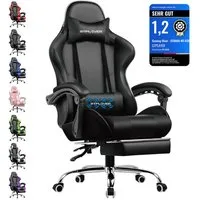 GTPLAYER Gaming-Stuhl Bürostuhl mit Massagefunktion, Fußstütze, Kopfstütze (Packung), Ergonomischer Gamer Stuhl Maximale Belastung 150 kg, 360° drehbar