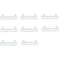 Clever-Kauf-24 Schlaufengleiter 8 tlg. Schlaufengleiter mit Flachkopf, weiß, aus Kunststoff, für Gardinen, Vorhänge, Seitenschals oder Schiebegardinen mit Schlaufen, (8-St)