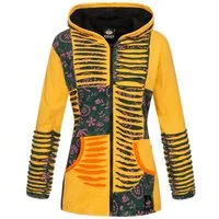 RennerXXL Fleecejacke Ankerglut Nepalliebe Damen Patchwork Jacke - Handarbeit