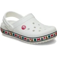 Crocs Crocband Holiday Clog K Clog Weihnachtsschuh, Hausschuh mit bunter Bordüre