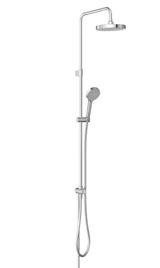 VitrA Base Round Duschsystem mit Kopf- und Handbrause Wandmontage Chrom,A45910EXP A45910EXP