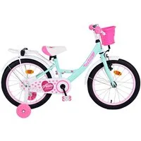 T&Y Trade Kinderfahrrad 18 Zoll Fahrrad Kinder Mädchen Fahrrad Mädchenfahrrad Rad Ashley 31836, 1 Gang, Rücktrittbremse, Gepäckträger, Stützräder, Korb, Seitenständer