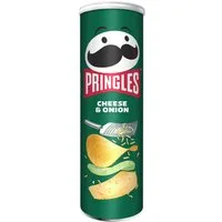 Pringles Knabberei, Pringles Cheese und Onion Stapelchips Käse und Zwiebelgeschmack 165g