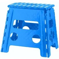 Luckice Tritthocker Klapphocker, Campinghocker, Tritthocker Klappbar, Rutschfest (Bis 150 Kg, Maße zusammengeklappt: 44 x 35 x 5 cm, Maße aufgeklappt: 28,5 x 21,5 x 32,5 cm)