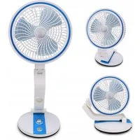 Verkgroup Tischventilator Klappbarer USB Ventilator Rosa mit LED Licht kabellos höhenverstellbar, 18 cm Durchmesser, Klappbarer USB Ventilator mit LED Licht und Akku
