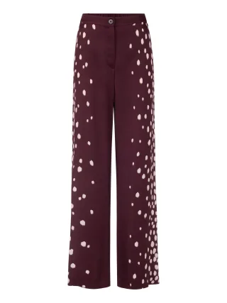 Marc Cain Collections - Fließende Hose WARRI mit Punkten winetasting - Gr. - 38