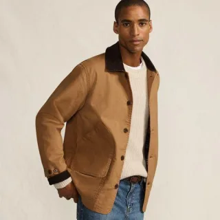 Barn-Jacke aus Canvas für Herren, Herren, size: regular, Beige, Elasthan/Baumwoll-Mischung, by Lands' End